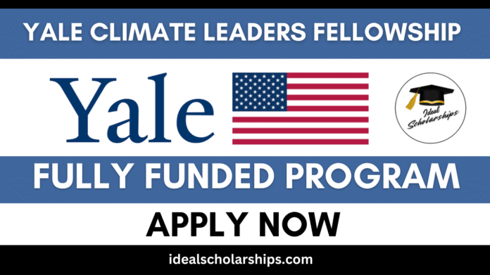 Step-by-step guide on how to apply for the Yale Climate Leaders Fellowship 2026, showing application stages and deadlines.