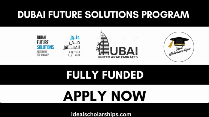 Students showcasing prototypes at Dubai Future Solutions 2025 exhibition.