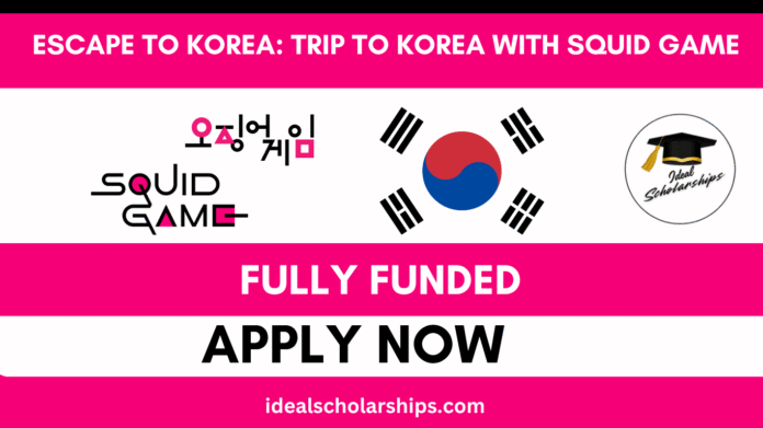 International participants enjoying a Squid Game-themed cultural tour in South Korea during Escape to Korea 2025.